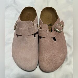 Birkenstock Size 38 Pink Suede Excellent Condition